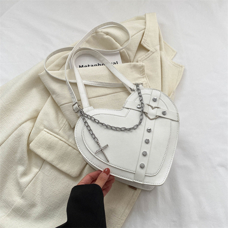 Korean-style Cute Niche Heart-shaped Shoulder Crossbody Bag