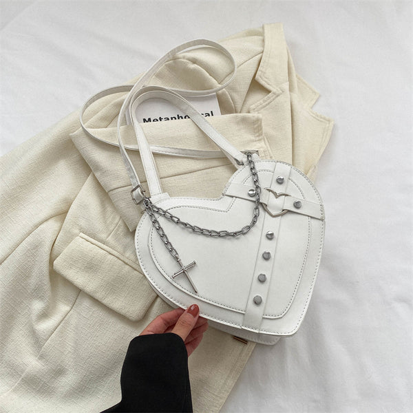 Korean-style Cute Niche Heart-shaped Shoulder Crossbody Bag