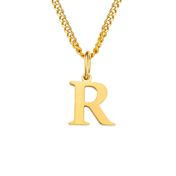 14K Stainless Steel Necklace with 26 Letters