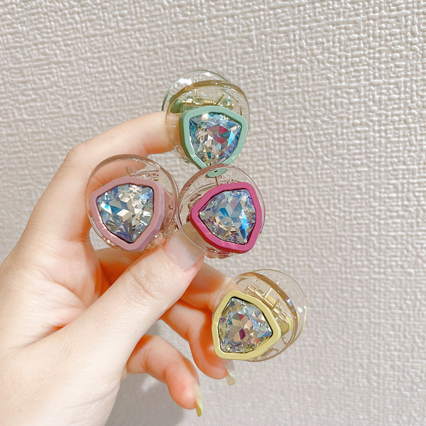 Super Flash Triangular Rhinestone Hair Clip for Girls