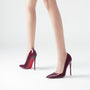 Summer 8cm Wine-Red High Heels For Women