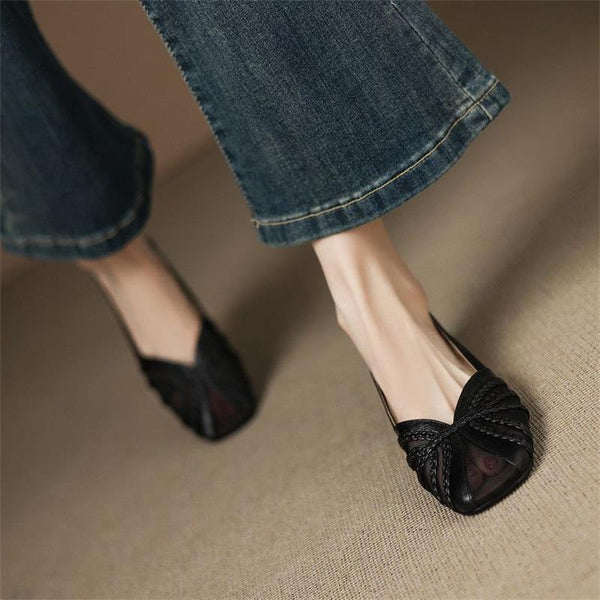 Women's Fashion Mesh Breathable Low-Heel Versatile Sandals
