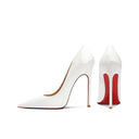  White Patent Leather 8 Cm