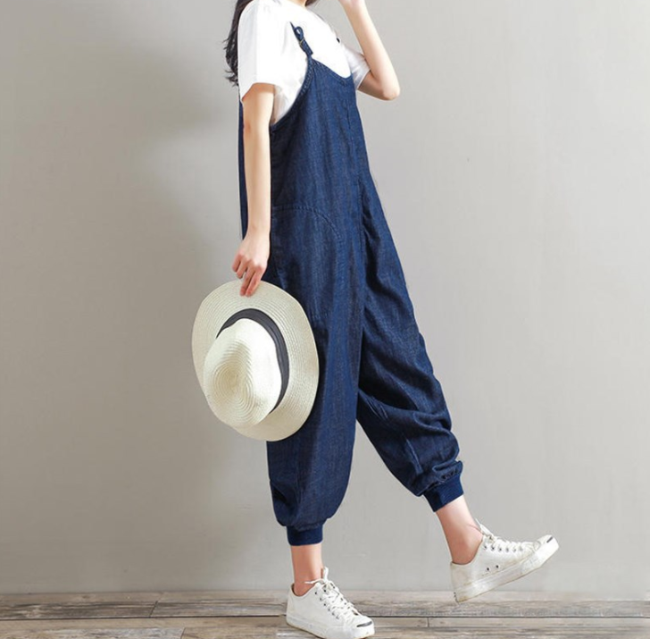 Jumpsuit with Suspender Straps