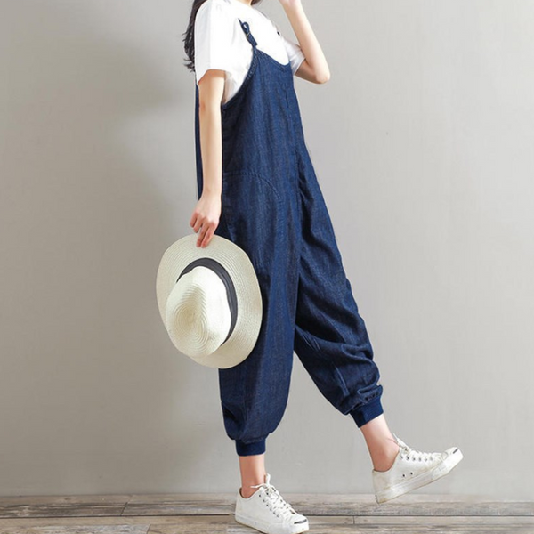 Jumpsuit with Suspender Straps