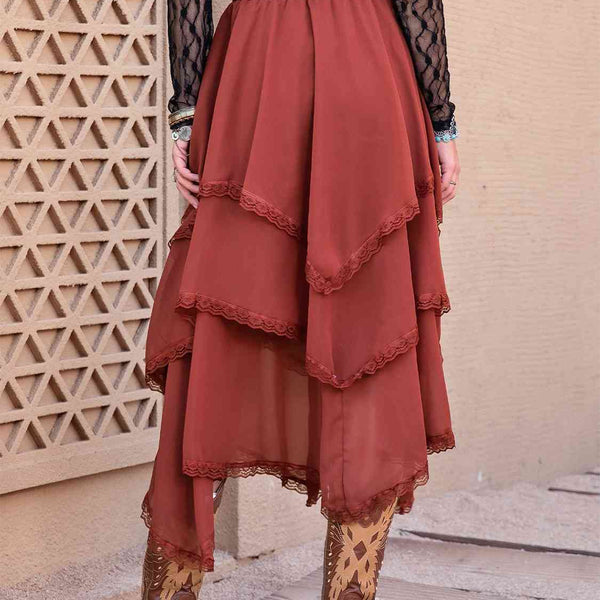 Tasha Tiered Midi Skirt-