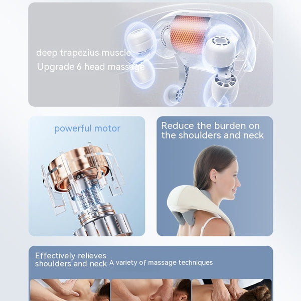 Shoulder And Neck Massage Instrument Neck Massager Neck Lifting Hot Compress Dredging Neck Trapezoid Muscle Clip Kneading