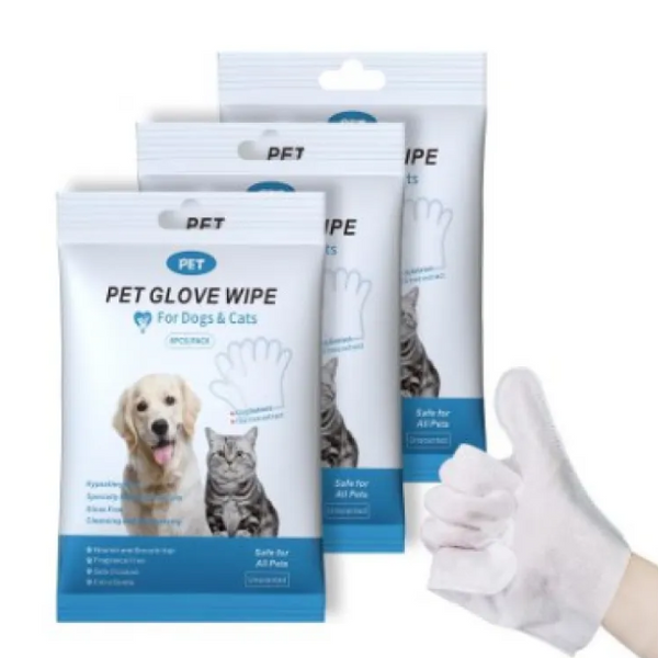 Pet Cleaning Gloves & Wipes