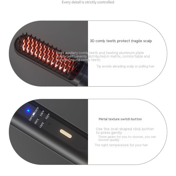Wireless Negative Ion Straight Hair Comb