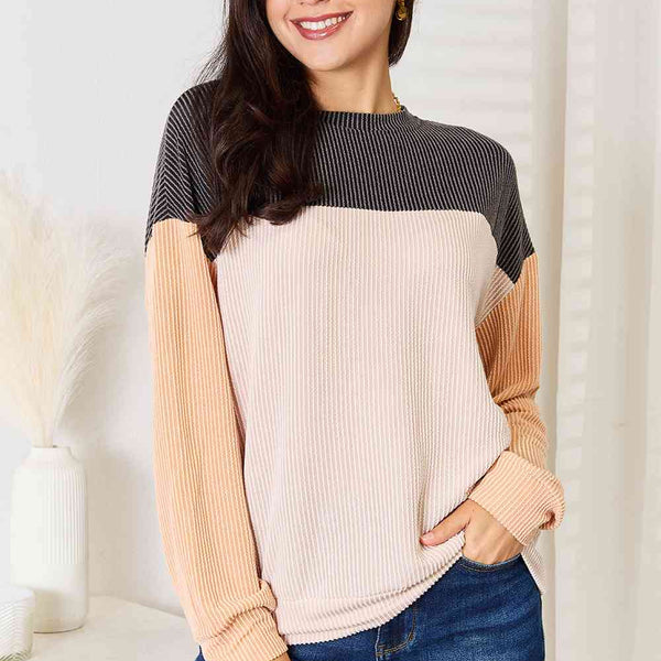 Double Take Dropped Shoulder T-Shirt-