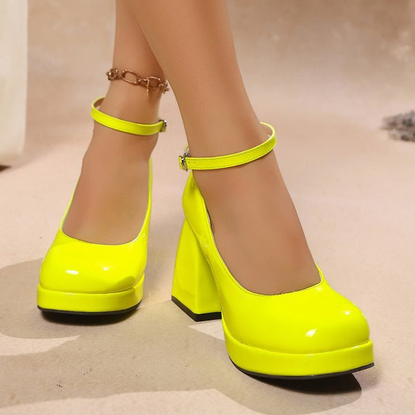 Women's Fashion Chunky Heel Plus Size High Heels