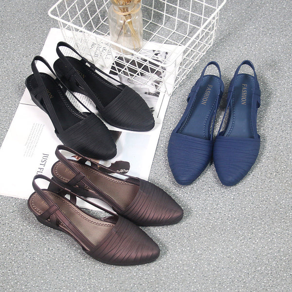 Soft Plastic Pointed Rain Boots for Beach Use