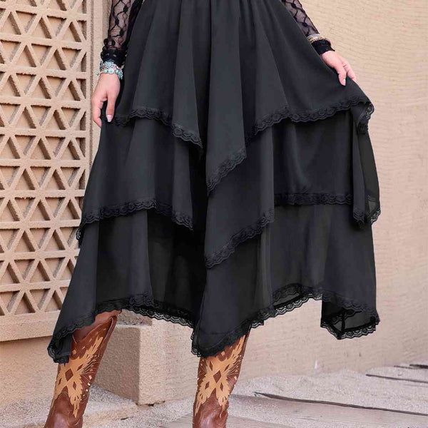 Tasha Tiered Midi Skirt-