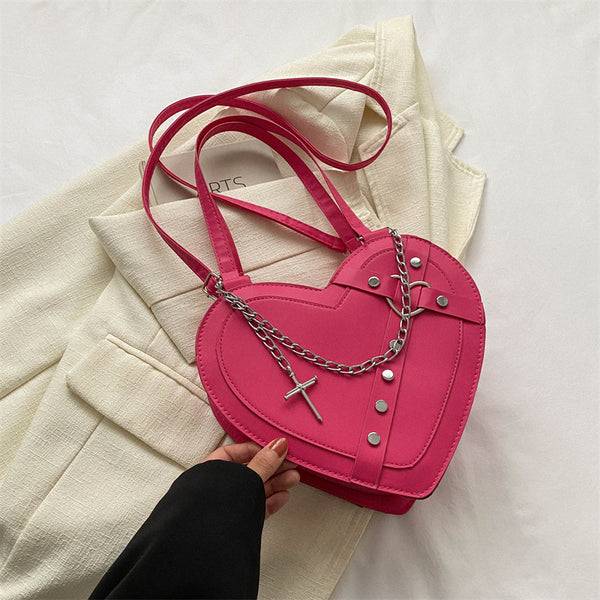 Korean-style Cute Niche Heart-shaped Shoulder Crossbody Bag