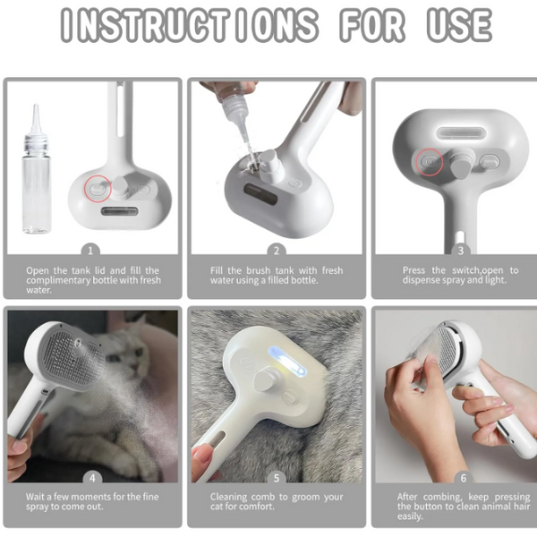 Pet Hair Spray Brush