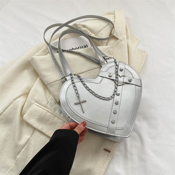 Korean-style Cute Niche Heart-shaped Shoulder Crossbody Bag