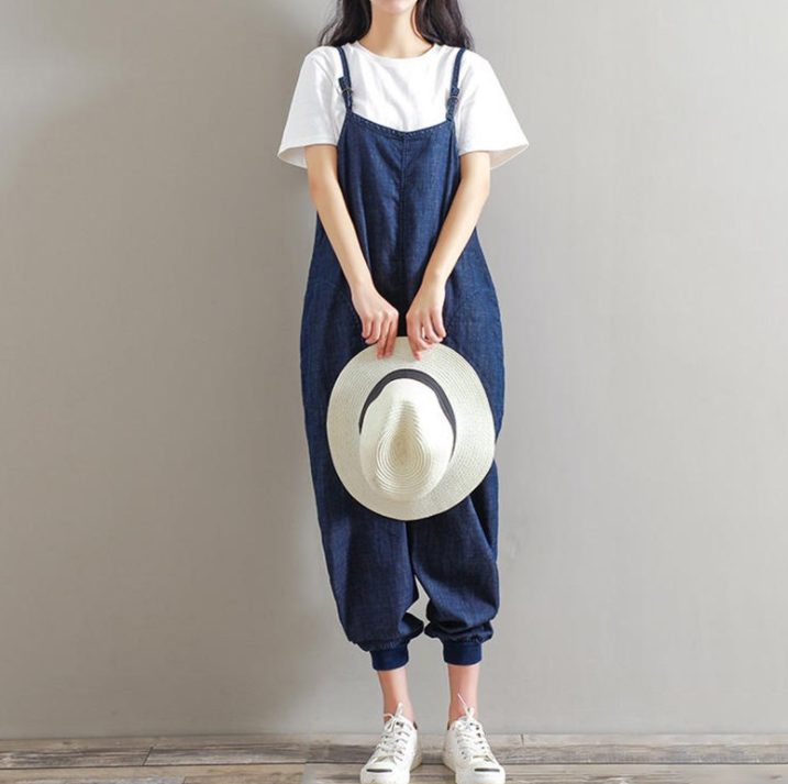 Jumpsuit with Suspender Straps
