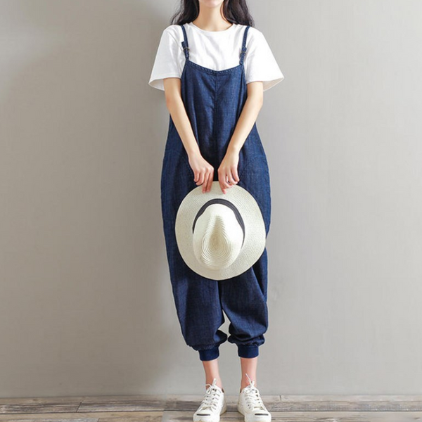 Jumpsuit with Suspender Straps