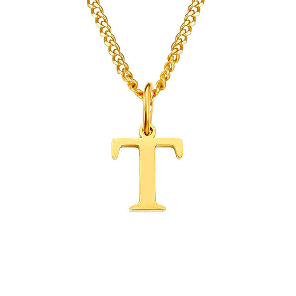 14K Stainless Steel Necklace with 26 Letters