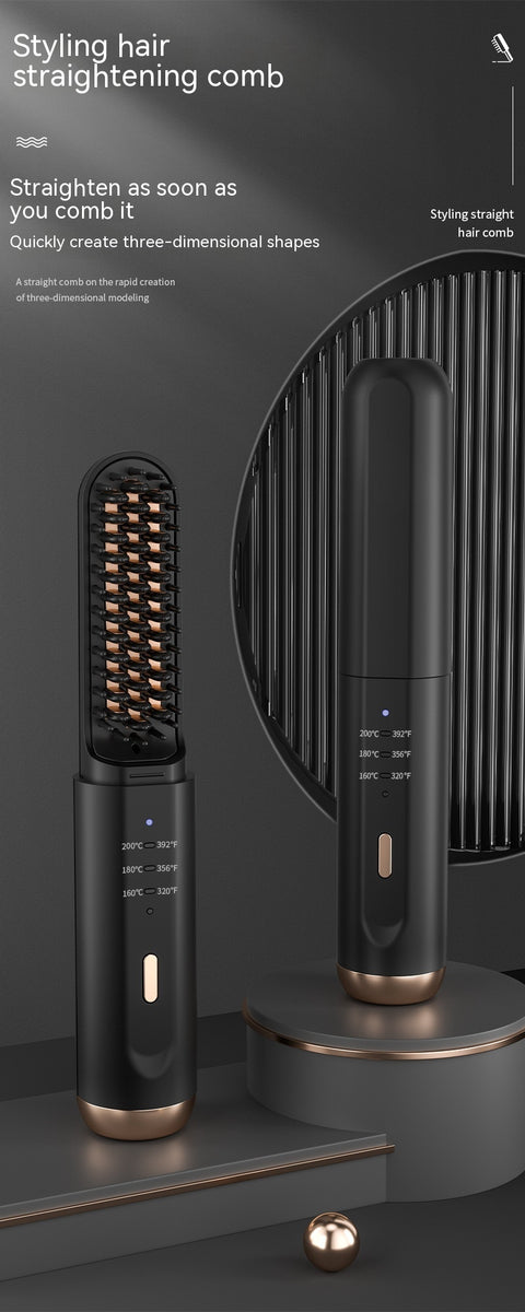 Wireless Negative Ion Straight Hair Comb