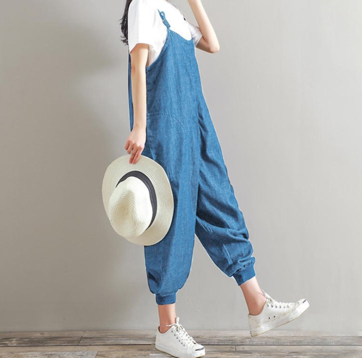 Jumpsuit with Suspender Straps