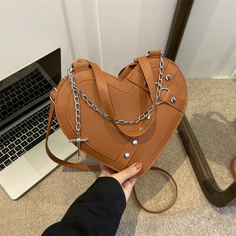 Korean-style Cute Niche Heart-shaped Shoulder Crossbody Bag