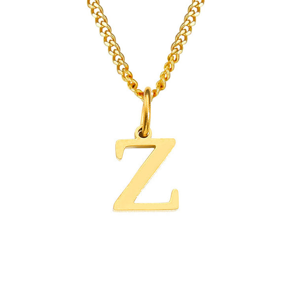 14K Stainless Steel Necklace with 26 Letters