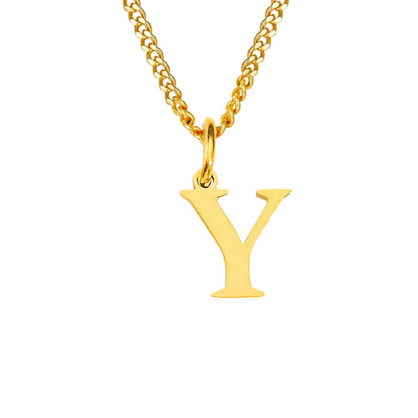 14K Stainless Steel Necklace with 26 Letters