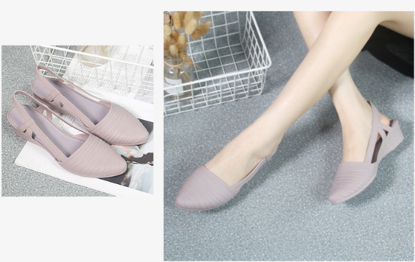 Soft Plastic Pointed Rain Boots for Beach Use