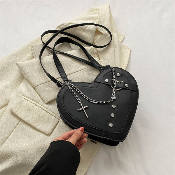 Korean-style Cute Niche Heart-shaped Shoulder Crossbody Bag