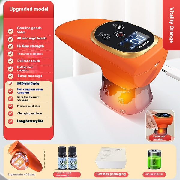 Electric Scraping EMS Micro Current Vacuum Hot Compress Walking Tank Suction Scraping Dredge Negative Pressure Cupping Device