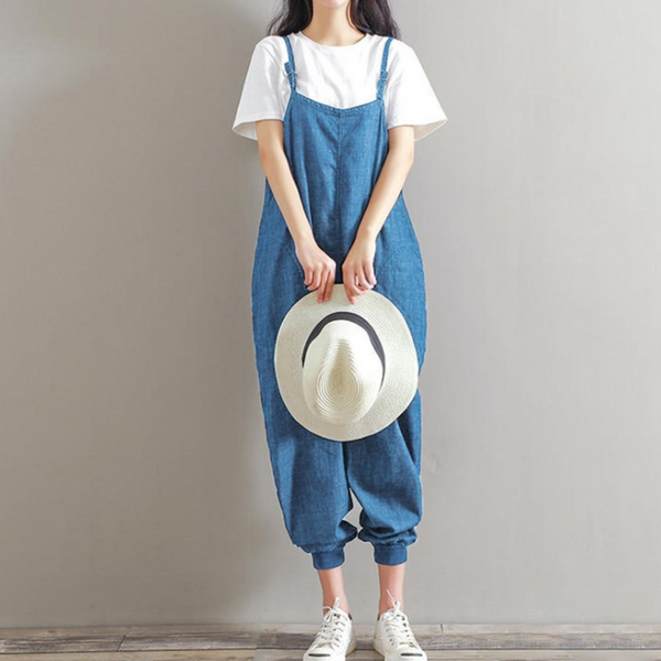 Jumpsuit with Suspender Straps