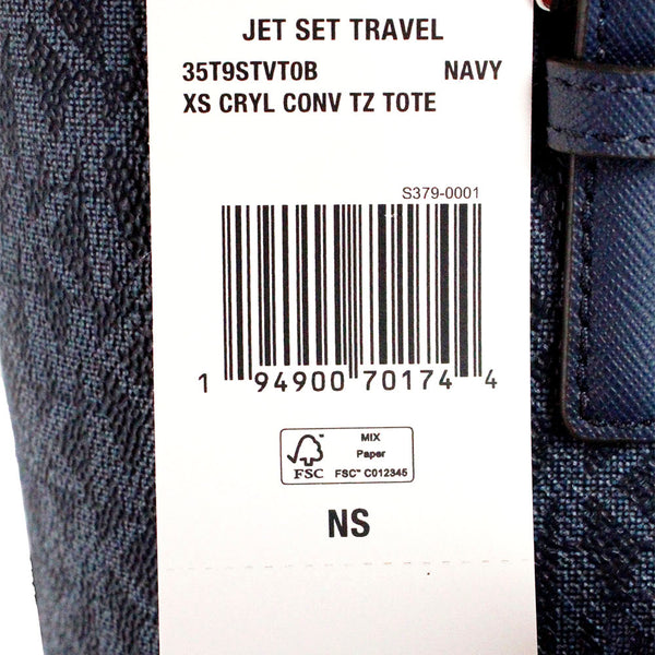 Michael Kors XS Navy Carryall Tote Convertible Bag