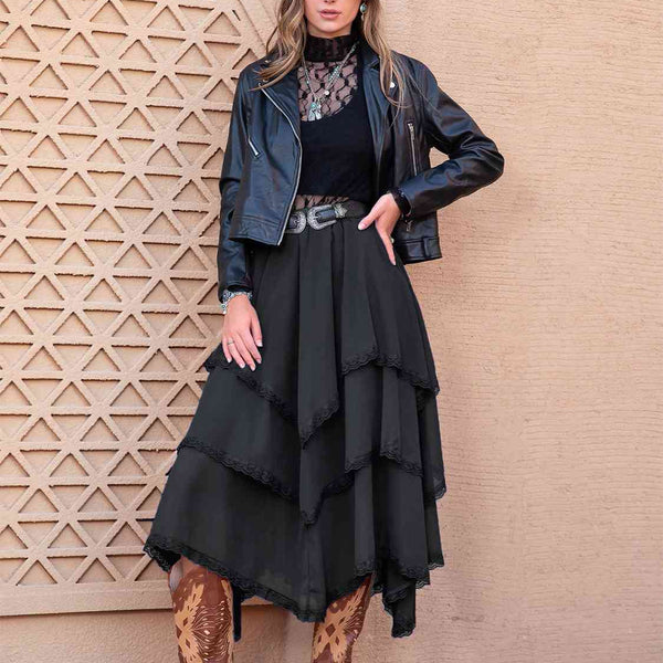 Tasha Tiered Midi Skirt-