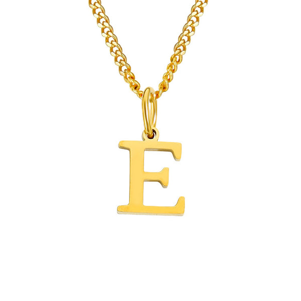 14K Stainless Steel Necklace with 26 Letters
