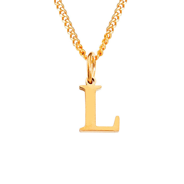 14K Stainless Steel Necklace with 26 Letters