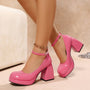 Women's Fashion Chunky Heel Plus Size High Heels