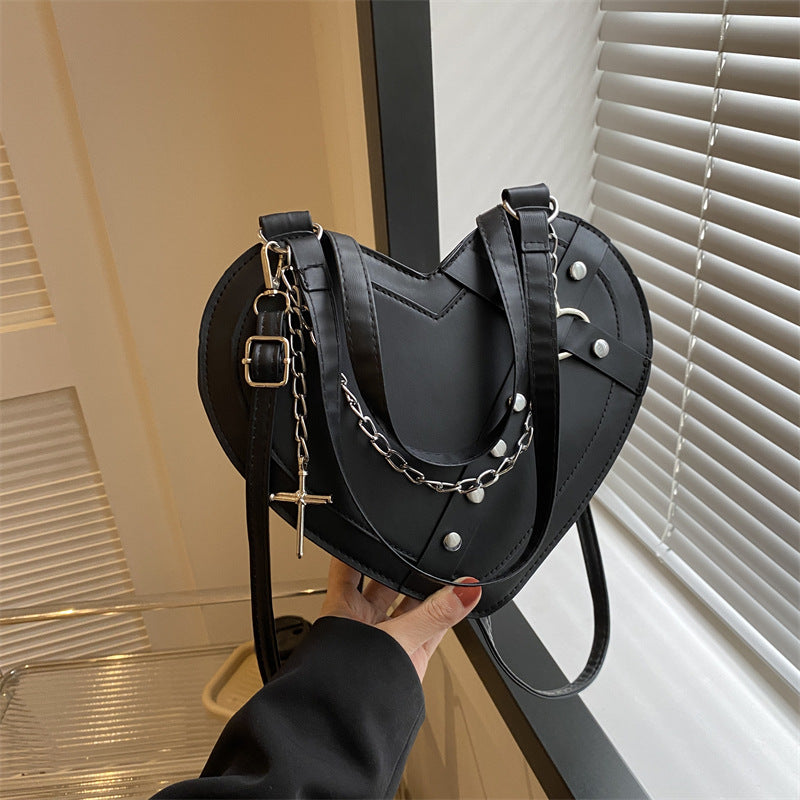 Korean-style Cute Niche Heart-shaped Shoulder Crossbody Bag