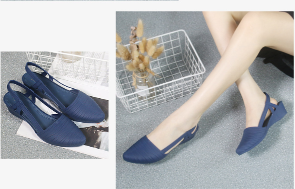 Soft Plastic Pointed Rain Boots for Beach Use