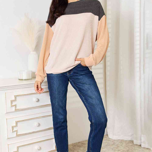 Double Take Dropped Shoulder T-Shirt-