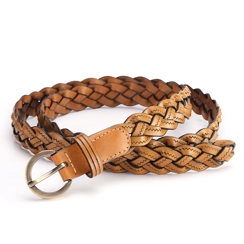 Woven Women's Belt - Korean Style Casual Dress Accessory