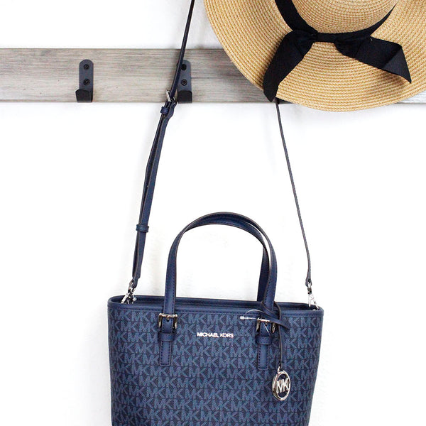 Michael Kors XS Navy Carryall Tote Convertible Bag